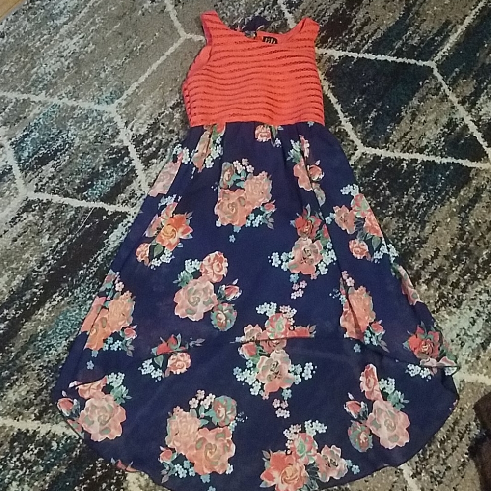 A pink and blue dress